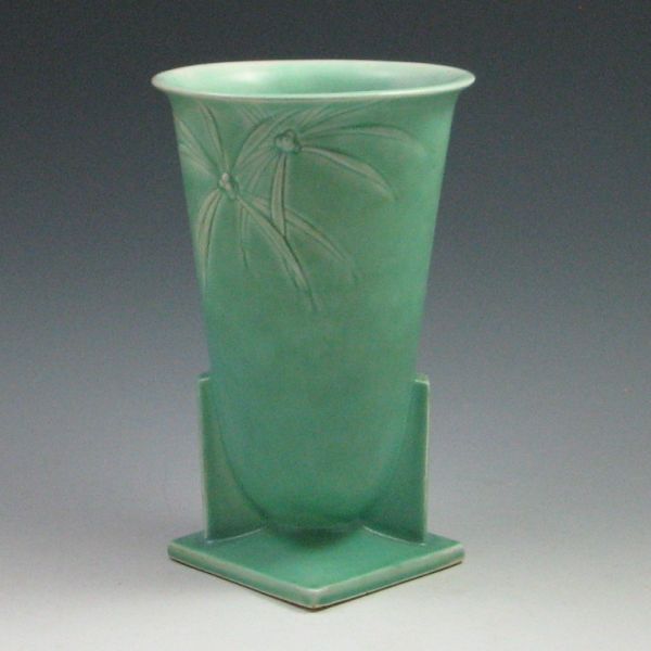 Roseville Dawn Vase green marked 144998