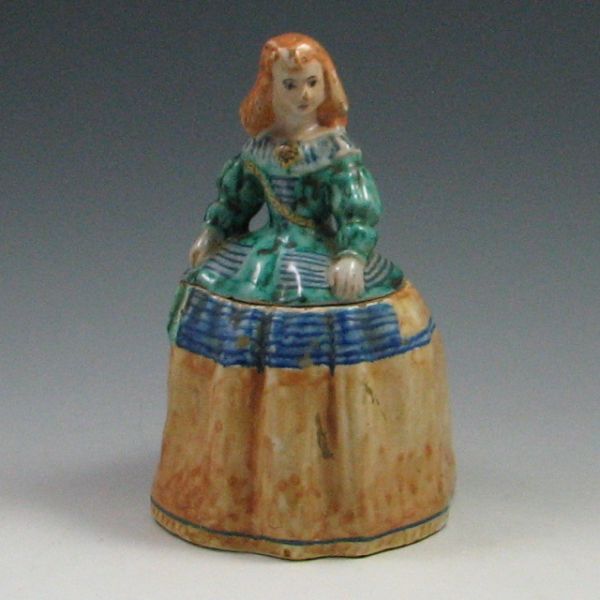 Majolica Woman in Dress Humidor 1449d6