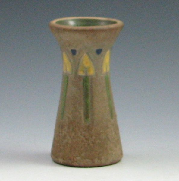 Roseville Mostique Vase gray marked 144a09