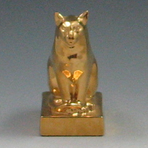 Rookwood Golden Cat marked Rookwood 144a12