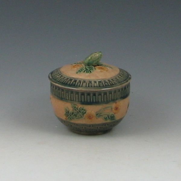 Majolica Jar with Lid marked H 144a28