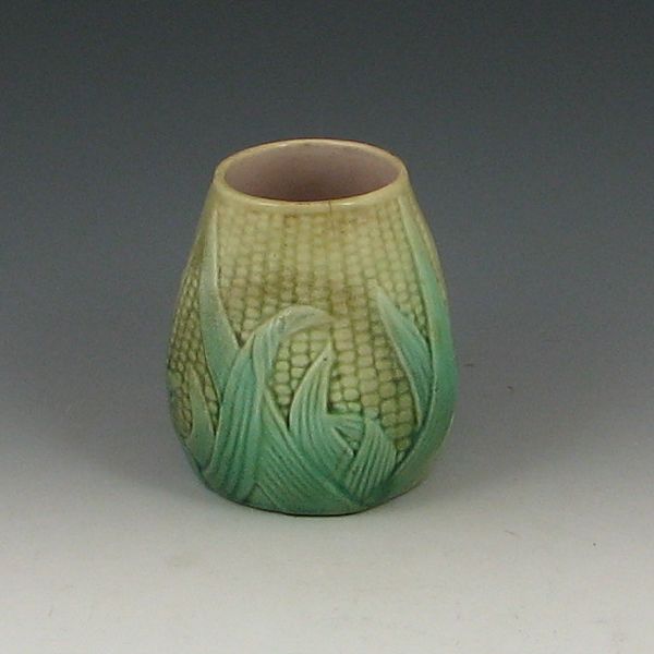 Majolica Corn Vase marked with
