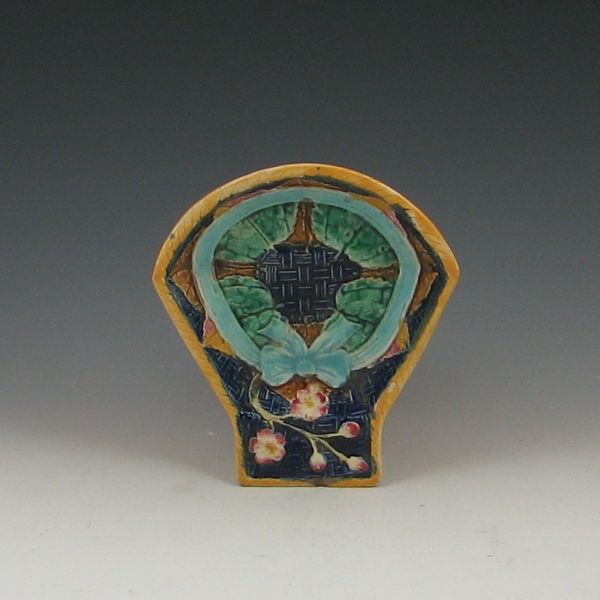 Majolica Woven Flower Tray marked Copeland