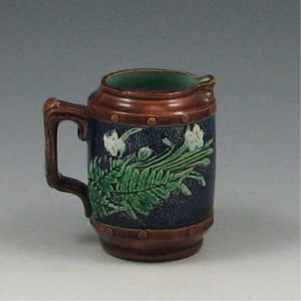 Majolica Cobalt Flowered Creamer 144a4a