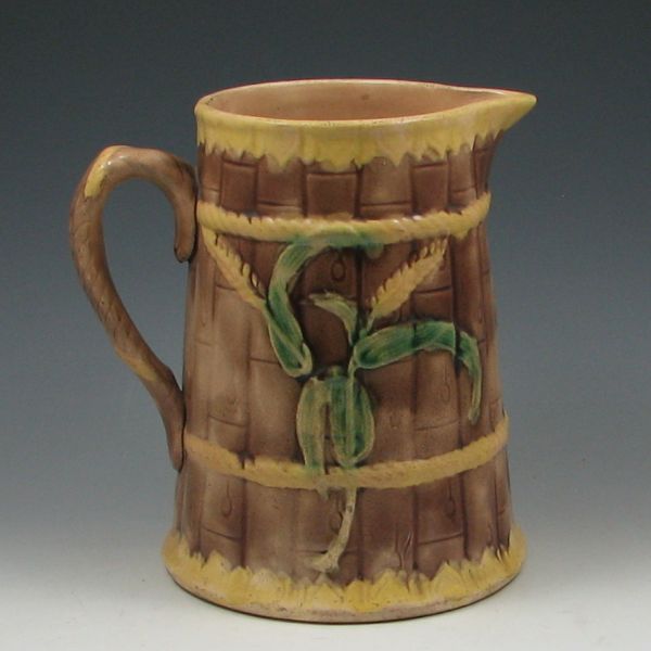 Majolica Wheat Pitcher unmarked