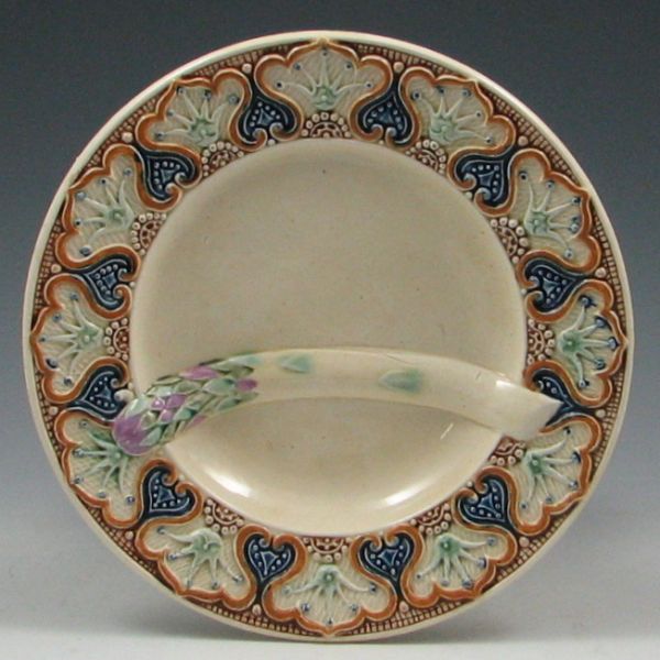 Majolica Asparagus Dish marked