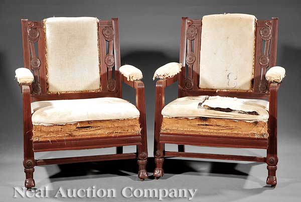 A Pair of American Aesthetic Carved 14255f