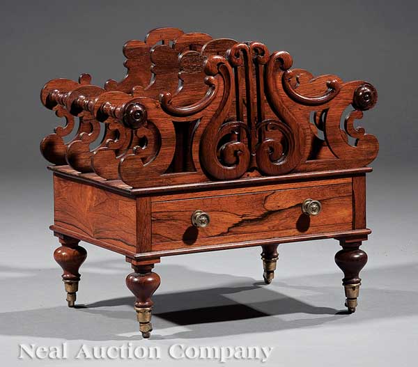 An English Carved Rosewood Canterbury 1425b9