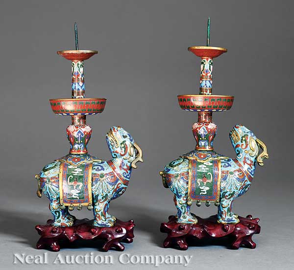 A Pair of Chinese Cloisonn Enamel 1425e9