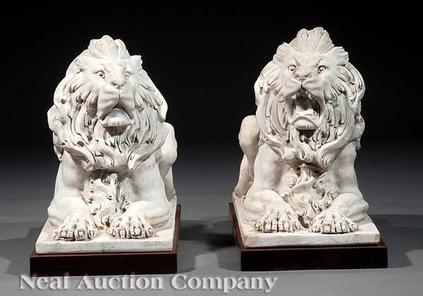 A Pair of Italian Carrara Marble