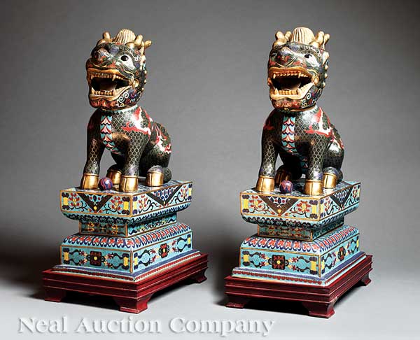 A Large Pair of Chinese Cloisonn  1425e7