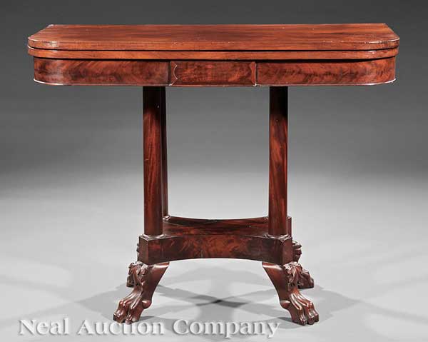 An American Classical Carved Mahogany