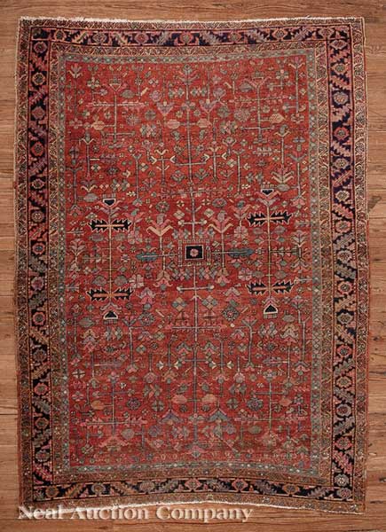 A Semi Antique Persian Carpet ochre 14267c