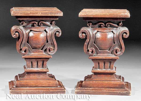 A Pair of Continental Carved Fruitwood 142687