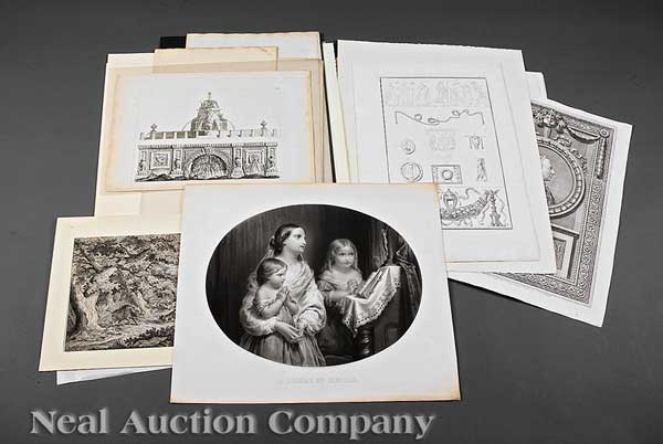 A Group of 40 Antique Prints of