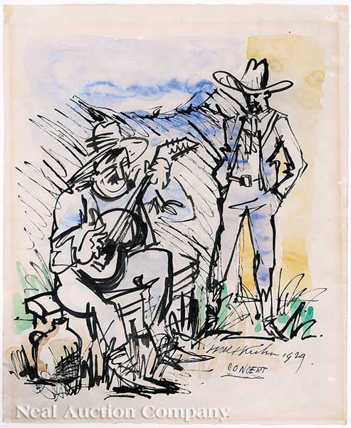 Walt Kuhn (American 1877-1949) Cowboys