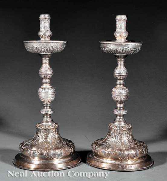 A Pair of Baroque Style Silverplate 14269a