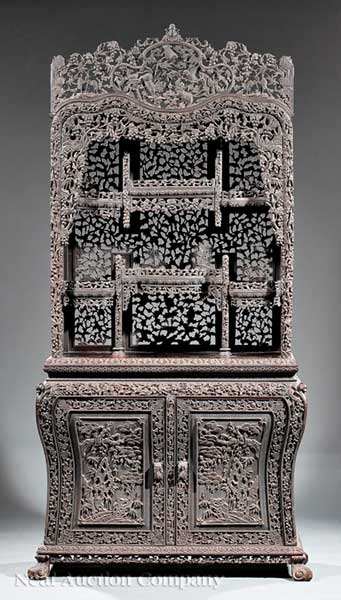 A Chinese Highly Carved Hardwood 1426a6