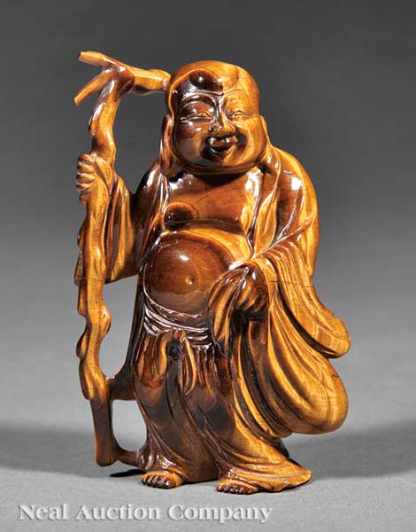 A Chinese Tiger's Eye Figure of