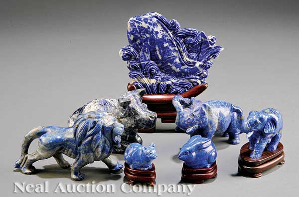 A Group of Seven Chinese Sodalite