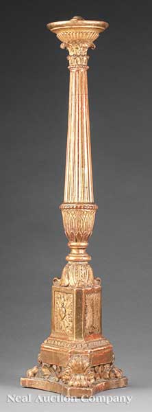 A Giltwood Ecclesiastical Pricket