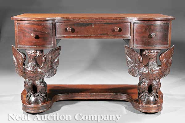 An Antique American Carved Mahogany