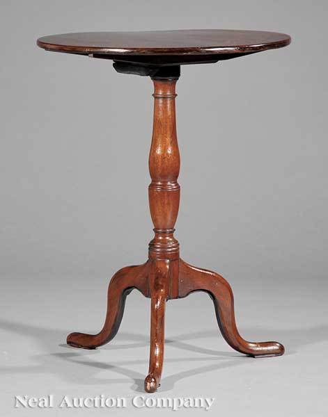 A George III Mahogany Tilt-Top Tea Table