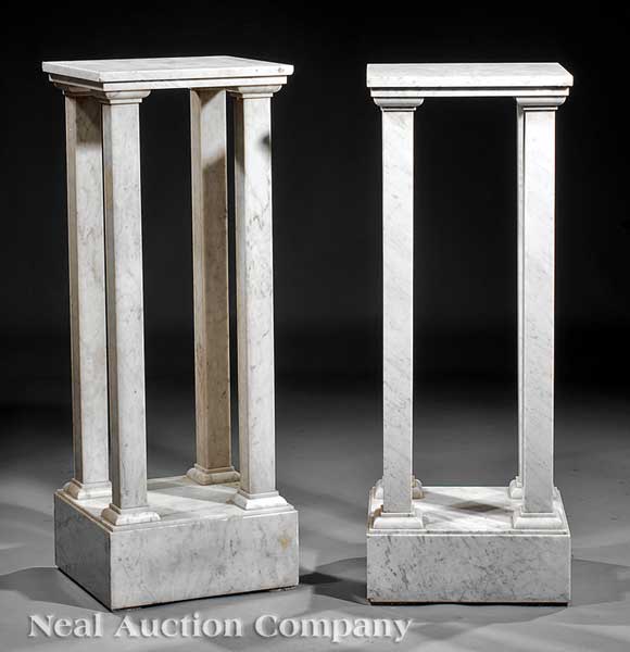 A Pair of Neoclassical White Marble