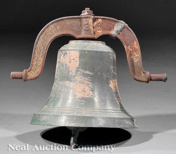 An American Cast Bronze Bell 19th 142778