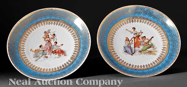 A Pair of French Transfer and Hand Decorated 1427b5