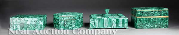 A Group of Four Russian Malachite 1427dc