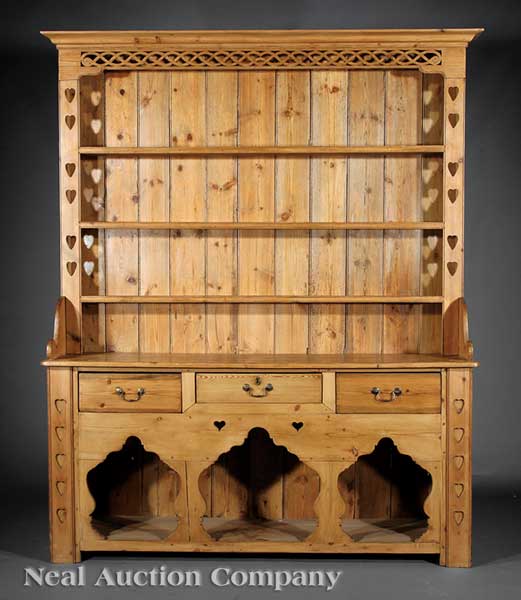 An English Pine "Fiddlefront" Dresser