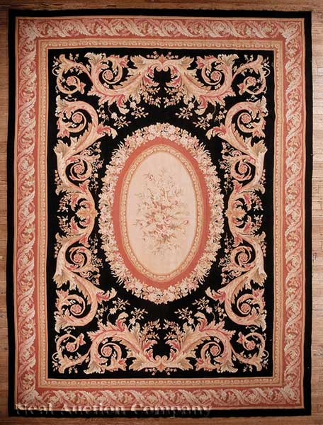 An Aubusson Carpet black ground 142811