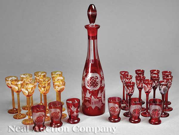 A Large Group of Cut to Clear Glassware 142847