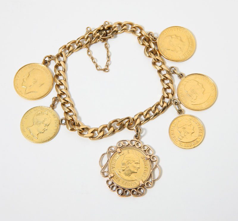 18K yellow gold charm bracelet 142870