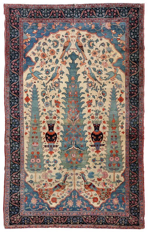 Late 19th century woolen pile on cotton