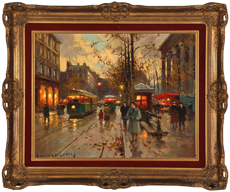 ''Place de la Madeleine'' oil on