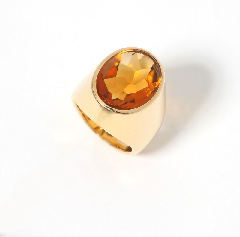 18K yellow gold ring centering 1428e7