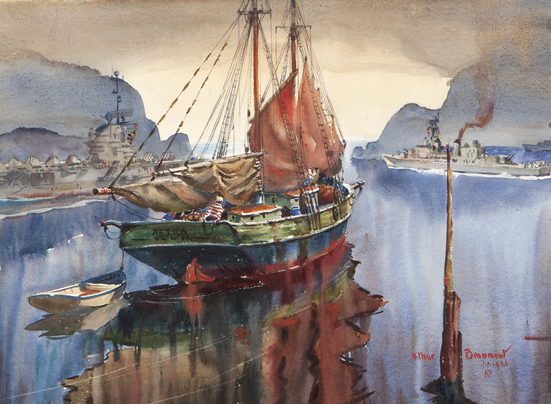 ''Outward Bound'' watercolor and