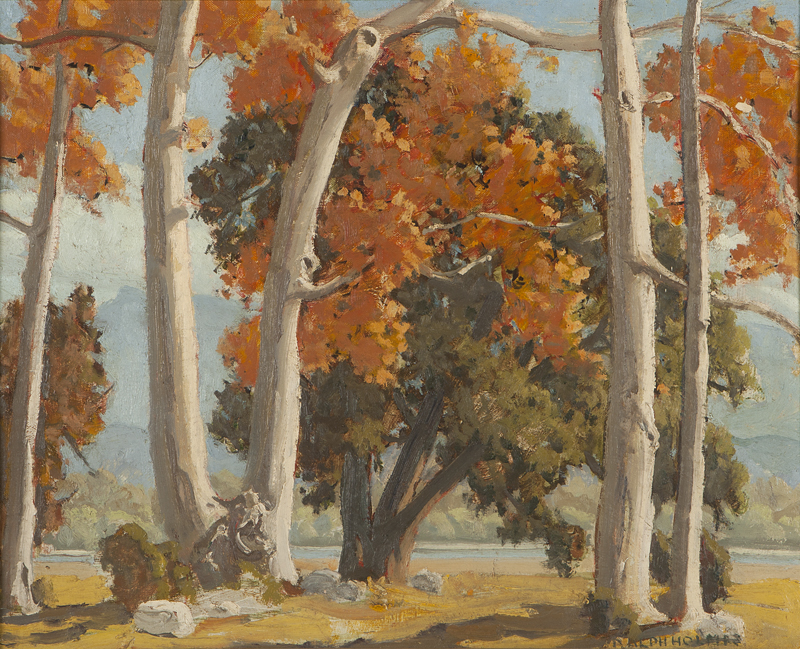 Autumn landscape oil on canvasboard.