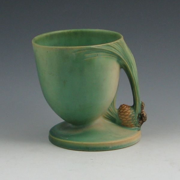 Roseville Pine Cone bowl in green.