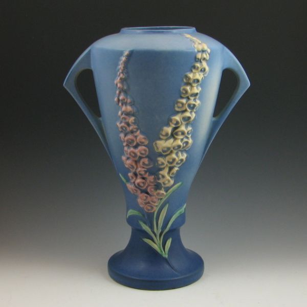 Roseville Foxglove handled vase 142d02