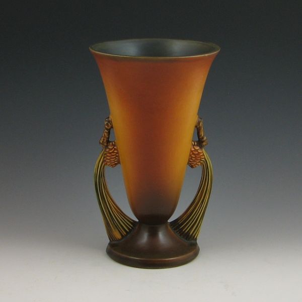 Roseville brown Pine Cone vase  142d1b