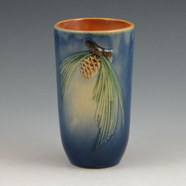 Roseville blue Pine Cone tumbler  142d35