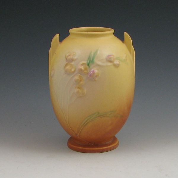 Roseville Ixia vase in yellow with 142d43