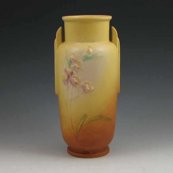 Roseville Ixia vase in yellow.