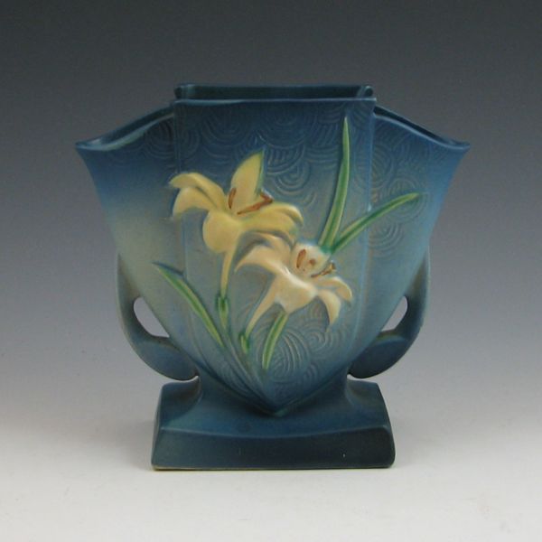 Roseville Zephyr Lily fan vase 142d8f