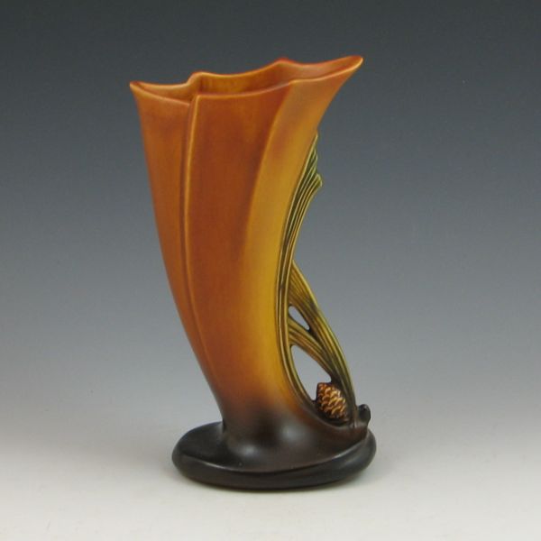 Roseville brown Pine Cone vase  142d9f