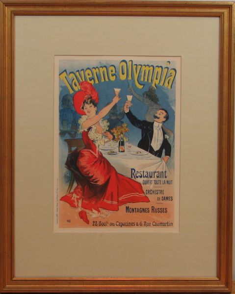 Jules Cheret Taverne Olympia lithograph