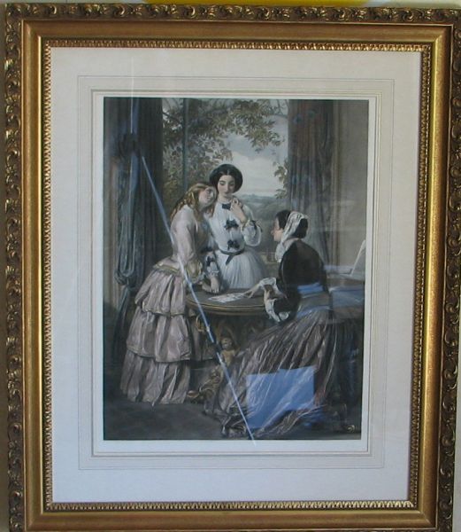 Large Victorian Lithograph.19 1/8''